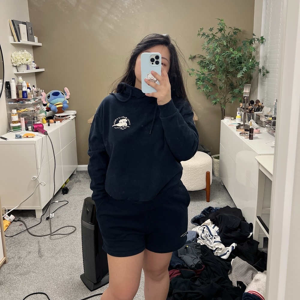 Navy slightly oversized hoodie